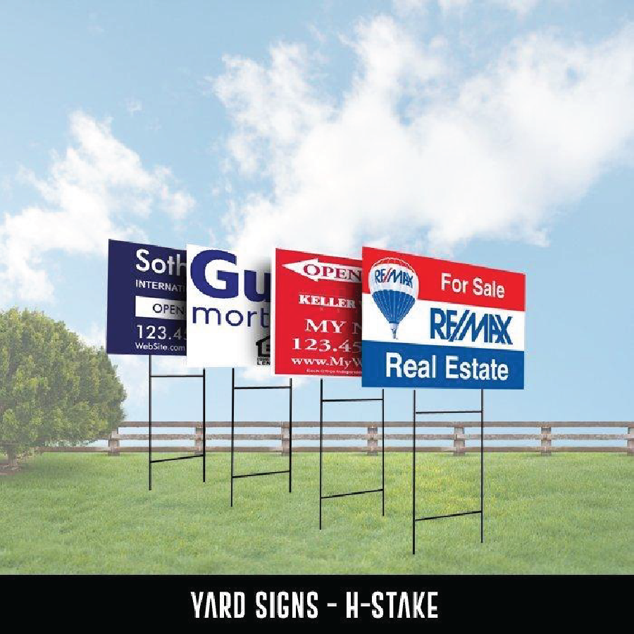 Custom Yard Sign with H Stake