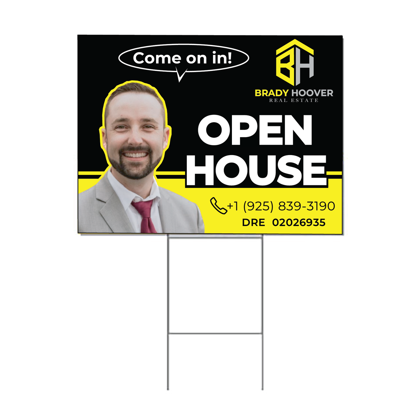 Custom Yard Sign with H Stake