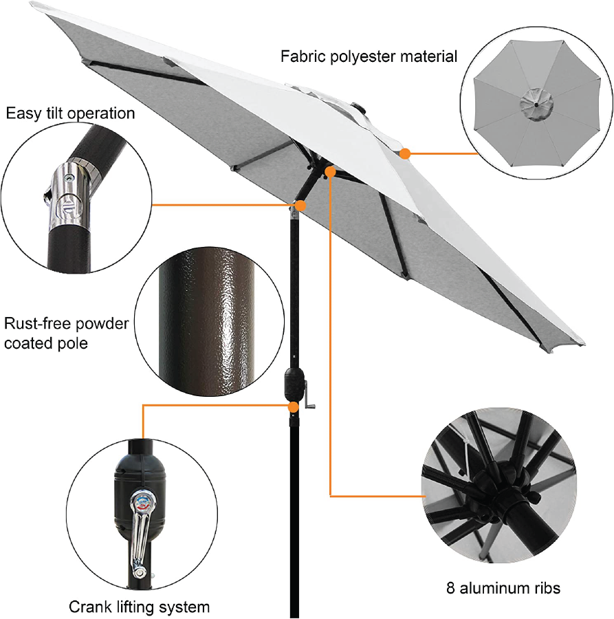 custom logo patio crank umbrellas Custom Patio Umbrella – logodisplaysolutions